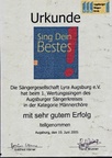Urkunde Wertungssingen